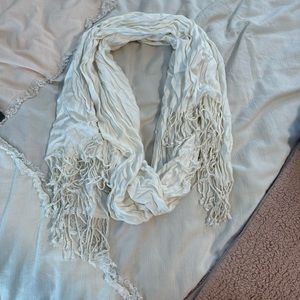 White and Blue striped scarf